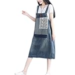 Women’s Loose Baggy Midi Length Denim Jeans Jumpers Overall Pinafore Dress Skirt www.denim.fit