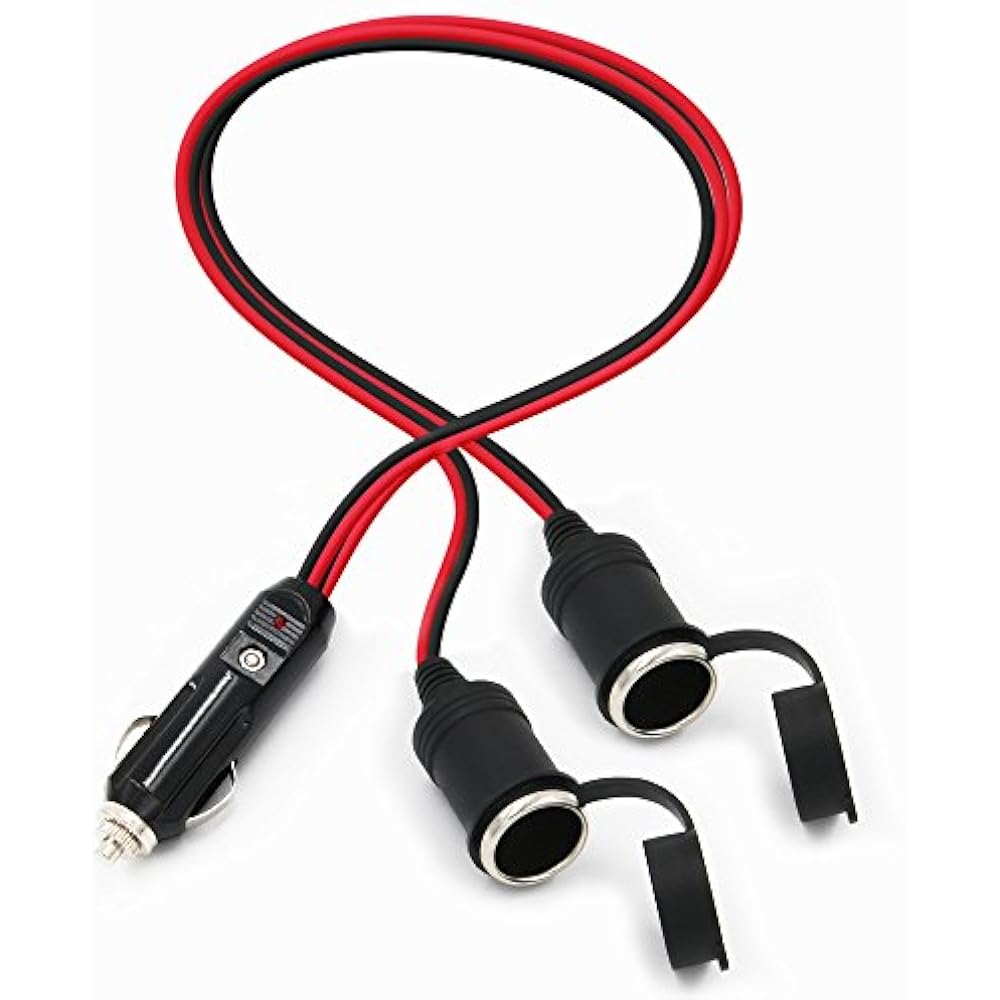 2Socket Cigarette Lighter Adapter Way YSplitter, 1 To Sockets Car