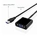 Premium USB 3.0/2.0 to VGA Adapter, Super High Speed USB to VGA Adapter PC Laptop Full HD External Video Card Multi-Display Video Converter for Win 7/8/8.1/10, NO Need CD Driver