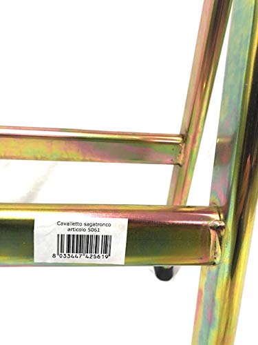 ANDRYS - Faltbarer Holzspalter aus kaltverzinktem Stahl, Farbe tropisch Gold, mit Schrauben und schwarzen PVC-Kappen. – Bild 8