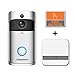 Wireless Doorbell WiFi Smart Video Doorbell 720P HD Smart Security Camera Doorbell With Realtime Push Alerts Watchdog Surveillance System Night Vision (Batteries Not Included)