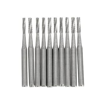 Generic 10Pcs 19 * 4.5 Mm Carbide Burs Cylindrical Fissure Shaped Tungsten Steel Carbide Burs