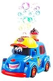 Bubble Ice Cream Truck Toy Battery Operated Toy Ice Cream Truck Car w/ Lights & Sound Music (Blue Color)