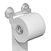 InterDesign Power Lock Toilet Paper Holder - Suction Roll Dispenser for Bathroom, Clear