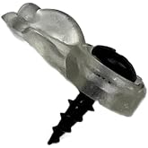 Glass Cabinet Panel Retainer Clips with Screws 25 Clips (Choose Your Offset and Color) by E.H.C. (Clear, 0/0 Flush)