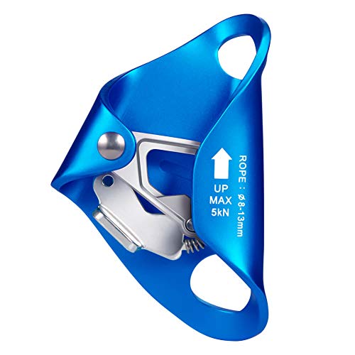 Rope Climbing Chest Ascender Abdominal for Vertical Rope - 5KN Load CE Certified Tree Arborist or Rock Climbing (Blue) - Thumbnail 5