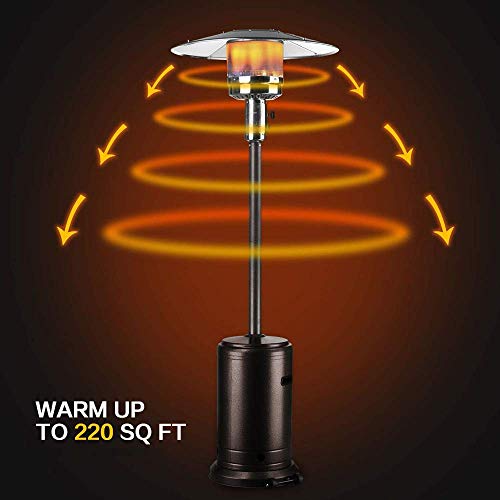 ZIOTHUM 48000 BTU Tall Stand Up Standing Lamp Heater Patio Heater