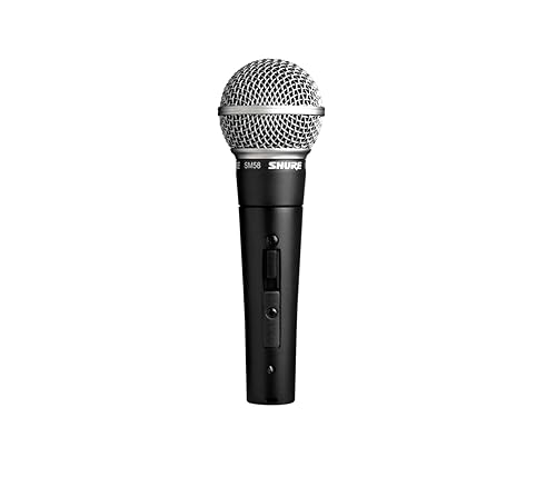 Shure SM58 Pro XLR Dynamic Microphone with On/Off Switch - Professional Studio & Live Performance Cardioid Mic for Vocals, Podcasting, and Recording (SM58S)