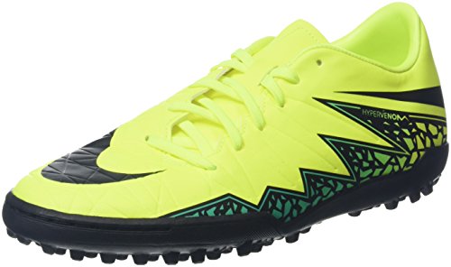 Nike Men's Hypervenom Phelon II Tf Volt/Black/Hyper Turq/Clr Jade Turf Soccer Shoe 9 Men US