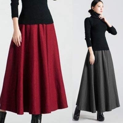 Amazon スカート マキシ丈スカート ボトムス フレアスカート ウール 無地 フレア ロング丈スカート ハイウエスト レディース Xxl ブラック 並行輸入品 スカート 通販