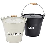 INNO STAGE Ash Bucket with Lid Iron Ash Pail for