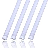 JOMITOP LED Light Tube, 45W, Replacement 100W Fluorescent Lamp Shop Lights, 8FT, T8 Single Pin FA8 Base, Dual-Ended Power, Cold White 6000K, 4500LM, Frosted Cover, AC 85-265V - 25 Pack
