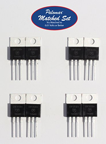 Four (4) Sets of Matched Pairs (8 Mosfets Total) ERF2030+ 30 Watt PEP RF Power Mosfet Transistor in TO-220 Package