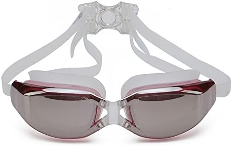 Swim Goggles, Swimming Goggles No Leaking Anti Fog UV Protection Triathlon Swim Goggles with Free Protection Case for Adult Men Women Youth Kids Child (Claret)