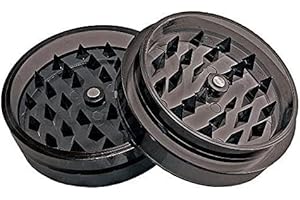 Acrylic 2pc Grinder with Magnet Smoke Color