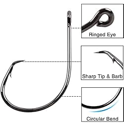 Fishing Hooks Circle Hooks Saltwater, 50/150pcs