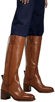 Zara leather block heel boots Clearance