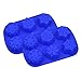 6 Even Snowflakes Silicone Cake Mold Bath Bombs Mold 2 Pack(4 Style)