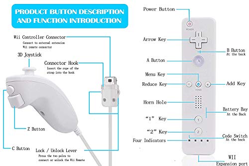 image for Poulep Gesture Controller and Nunchuck Joystick with Silicone Case for