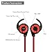 Bluetooth Headphones, GJT E10 V4.1 Wireless Sports Earphones with Mic Bluetooth Headsets Lightweight Sweatproof In Ear Noise Cancelling Earbuds Secure Fit for Gym&Sports (Red)