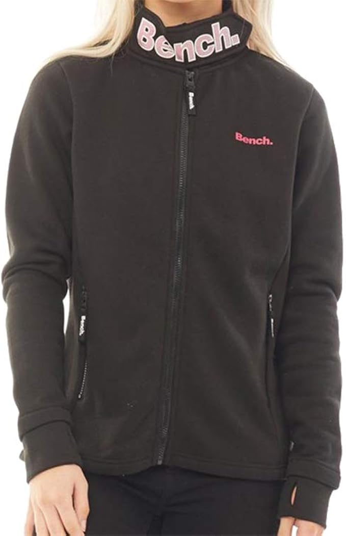 Bench Womens Fleece Full Zip Sweatshirt High Neck Collar Amazon.co.uk Clothing