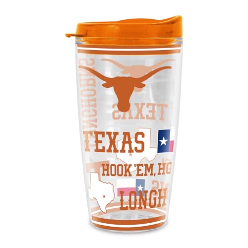 Rico Industries NCAA Texas Longhorns Mayhem Double Wall 16oz Tritan Tumbler