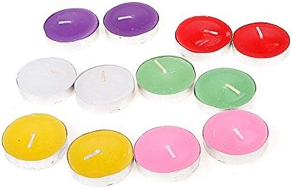 Round Non-smoke Candle Tealight Pack Craftworks Accessories for Valentine's Day, Wedding and Festival Celebrating (white)