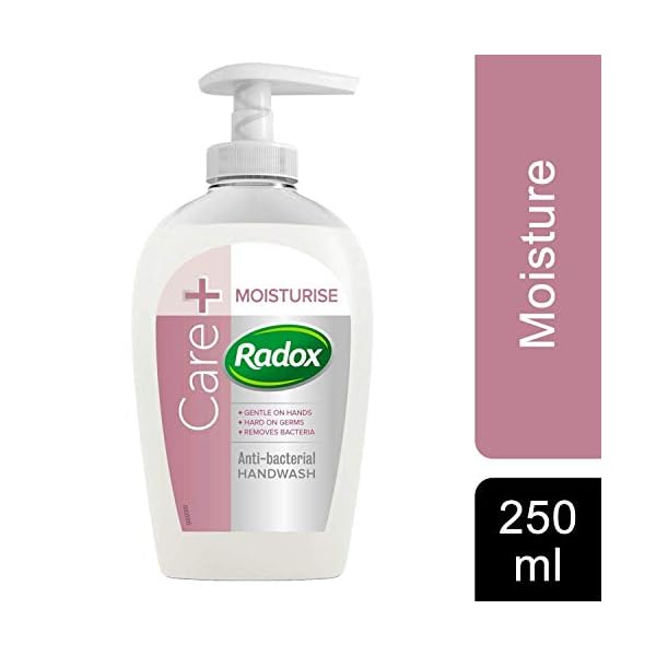 Radox-Hand-Wash-Pack-of-6-Cleansing-Hand-Wash-that-Protects-Hands-Antibacterial-Soap-with-Added-Moisturisers-Gentle-Hand-Soap-Hand-Wash-CareMoisturise-6-Pack-250ml-Hand-wash-Dispenser Radox Hand Wash Pack of 6, Cleansing Hand Wash that Protects Hands, Antibacterial Soap with Added Moisturisers, Gentle…