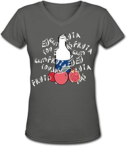 Women's V Neck Tshirt, Juice Cotton Printed Short Sleeve Tops T Shirt