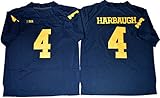 2016-2017 Mens Jim Harbaugh 4 College Football Limited Jersey Navy Blue