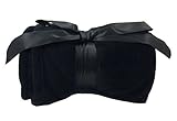 Luxuriously Soft Plush Solid Color Throw Blanket, Black