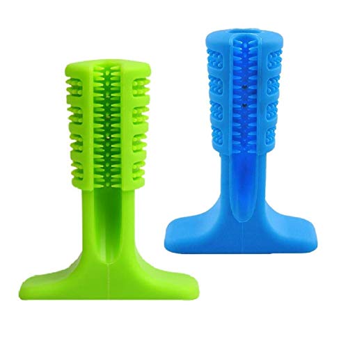 Pet Dog Toothbrush, Chew Teeth Cleaning, Brushing Stick, Toothbrush for Dogs Pets Oral Care Doggy Brushing Stick, The Best Gift for Pets(Green and Blue)