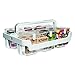 Deflecto Caddy Organizer, Stackable with Three Compartments, White and Clear (29003CR)