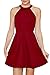 Manydress Women's Halter Neck Fit and Flare Party Cocktail Dress