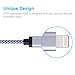 Everdigi iPhone Cable 3Pack 3FT Nylon Braided 8Pin Lightning to USB Charger with Aluminum Connector, Compatible with iPhone 7/7 Plus/6/6s/6 Plus/6s Plus/5C/5S/5/SE, iPad /iPod & More(White)