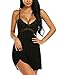 Ababoon Womens Sleepwear Lace Lingerie Chemises V Neck Full Slip Babydoll Nightgowns Sexy Sleep Dress Black