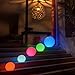 Mr.Go 8-inch Ultra-Fun LED Glowing Ball Light w/Remote, RGB Color Changing Globe Mood Lamp, 16 Colors 8 Brightness 4 Lighting Modes, Waterproof, Rechargeable & AC Adapter Power, Stunning Light Orb