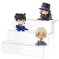 CY craft Acrylic Riser Stand Shelf,Clear 3 Steps Display Shelf for Amiibo Funko POP Figures,Cupcakes or any other Toys and Knickknacks,Great Countertop Decoration and Organizer,9x6.25x6 Inch,Pack of 1