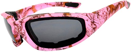 Motorcycle CAMO Padded Foam Sport Glasses Smoke Lens Owl