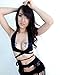 iHeartRaves Black Savage Wrap Around Halter Crop Ribbon Rave Top