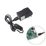 MUZOCT 5V/2.5A Power Supply Micro USB Charger Adapter with On Off Switch for Raspberry Pi 3/2 Model B