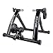 Deuter Bike Trainer, Magnetic Bicycle Stationary Stand for Indoor Exercise Riding, Portable, Quick Release Skewer & Front Wheel Riser Block Included