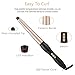 HISOON Hair Curling Iron,1.25 inch Professional Hair Curler Innovative Ceramic Coating Curling Wand with Anti-Scald Insulated Wand Tip,Multiple Heat Setting for All Hair Types(80-220℃,Include Glove a
