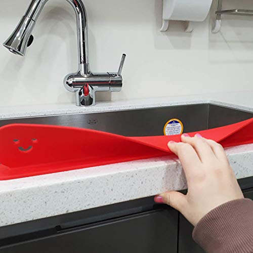 Smile Guard Silicone Water Splash Guard for Kitchen & Bathroom Sinks