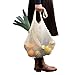 Reusable Produce Cotton Mesh Bag - SURDOCA Natural Cotton Net String Shopping Tote Bag ,1PC