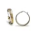 Stainless Steel CZ Hoop Earrings, Tri Color Layerd Overlapping Style, For Women, Girls
