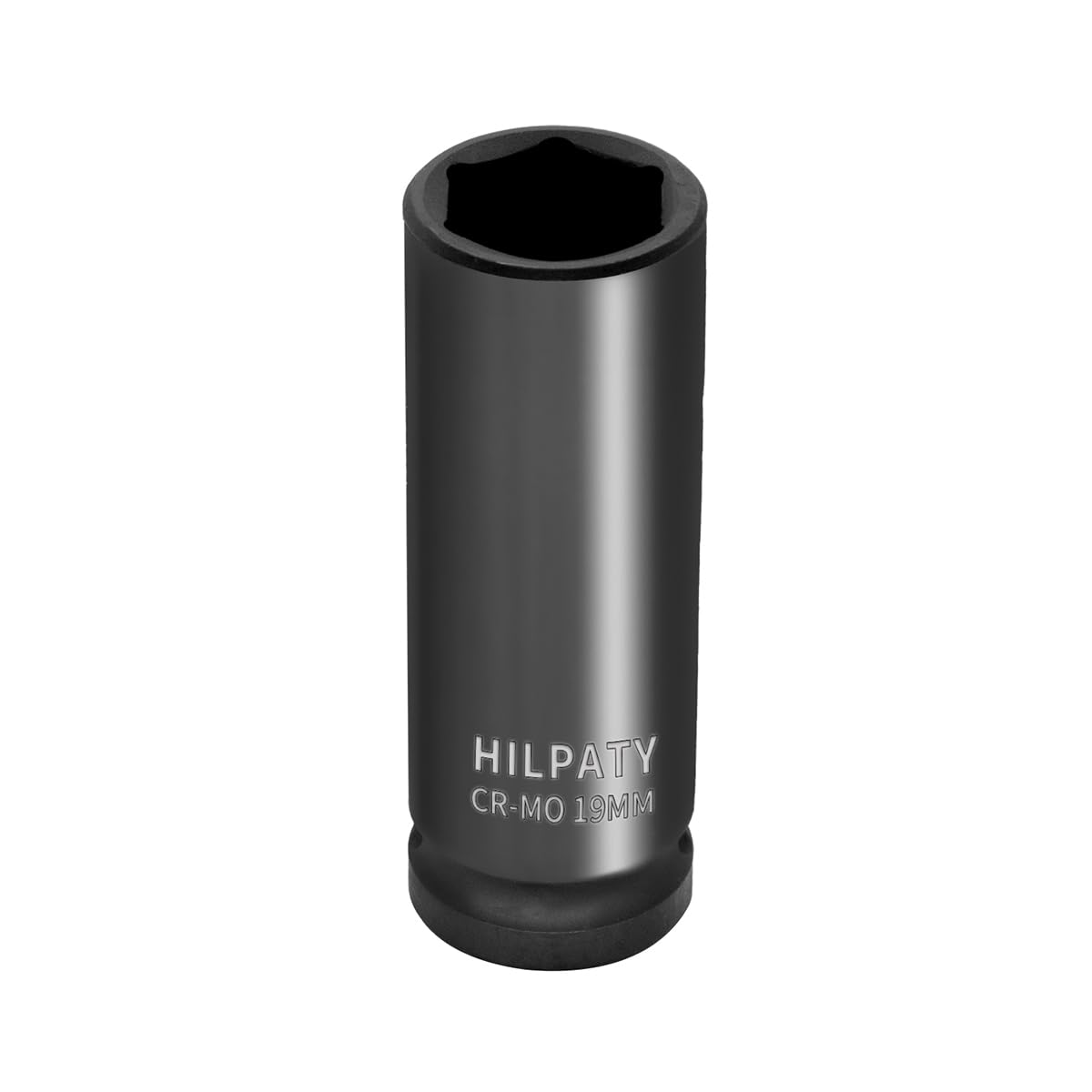 Hlipaty Impact Socket 19mm, 1/2" Square Drive 6 Point Cr-Mo Deep Socket, 78mm Length — image 1