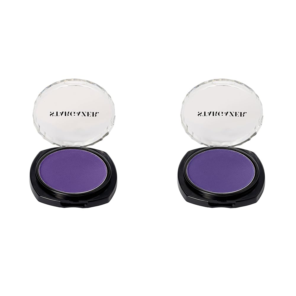 Flat Purple eye shadow. Maximum colour pressed powder eye shadow. (Pack of 2)