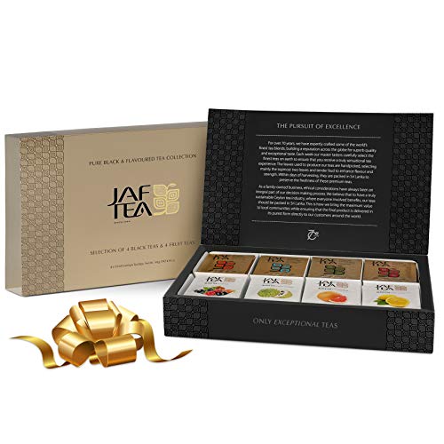 JAF TEA Tea Sampler Gift Set Box, 80 COUNT 8 Tea Variety Pack4