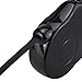 WLWQ Retractable Dog Leash, 16 FT Long Nylon Ribbon Dog Walking Leashes with One Button Break and Lock, Comfortable Hand Grip, 360° Tangle Free Suitable for Small Medium Dogs Up to 33 LBS (Black)